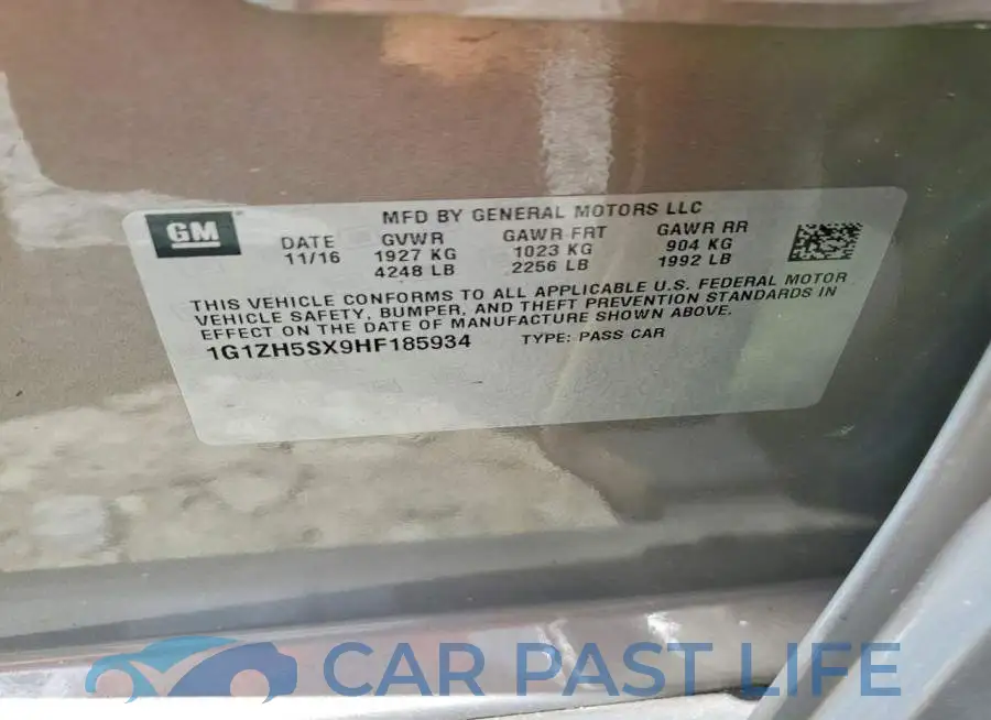 1G1ZH5SX9HF185934# 12