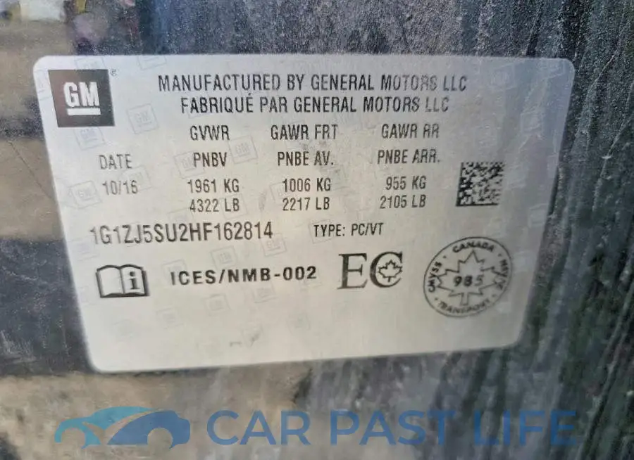 1G1ZJ5SU2HF162814# 12