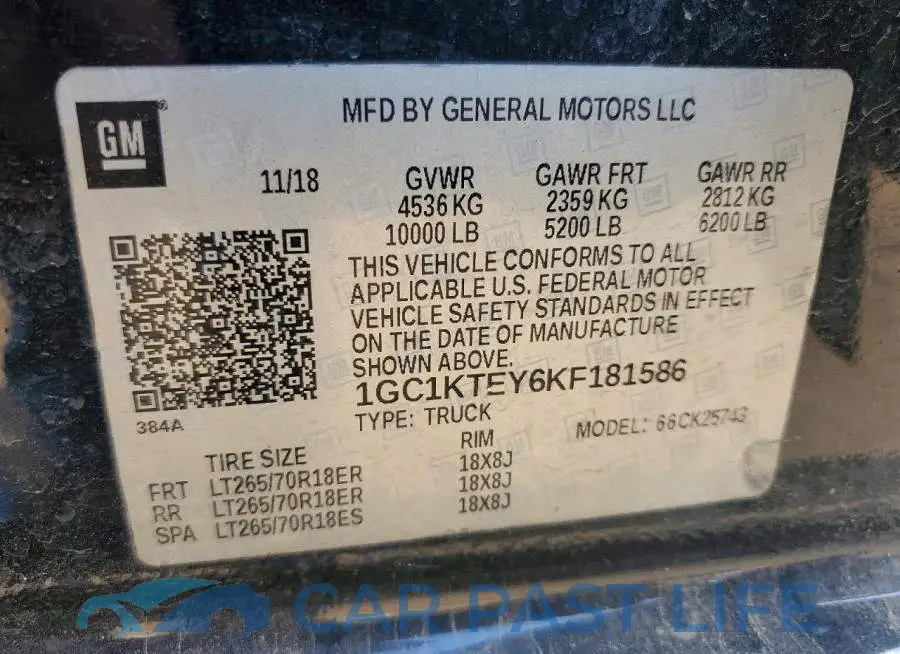 1GC1KTEY6KF181586# 12
