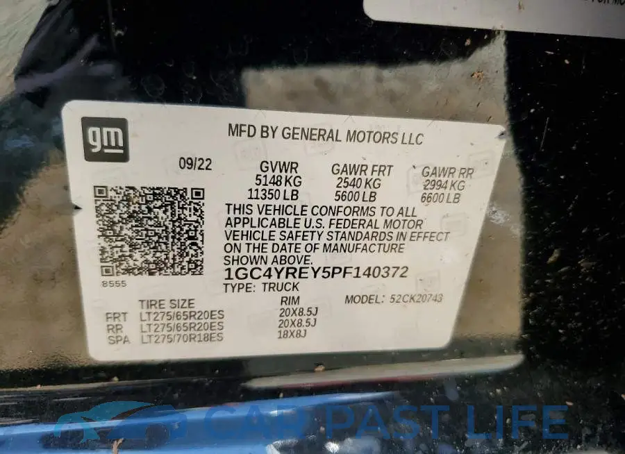 1GC4YREY5PF140372# 12
