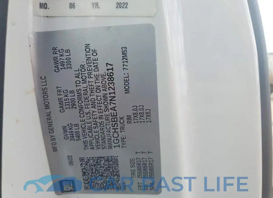 1GCHSBEA7N1238617# 12