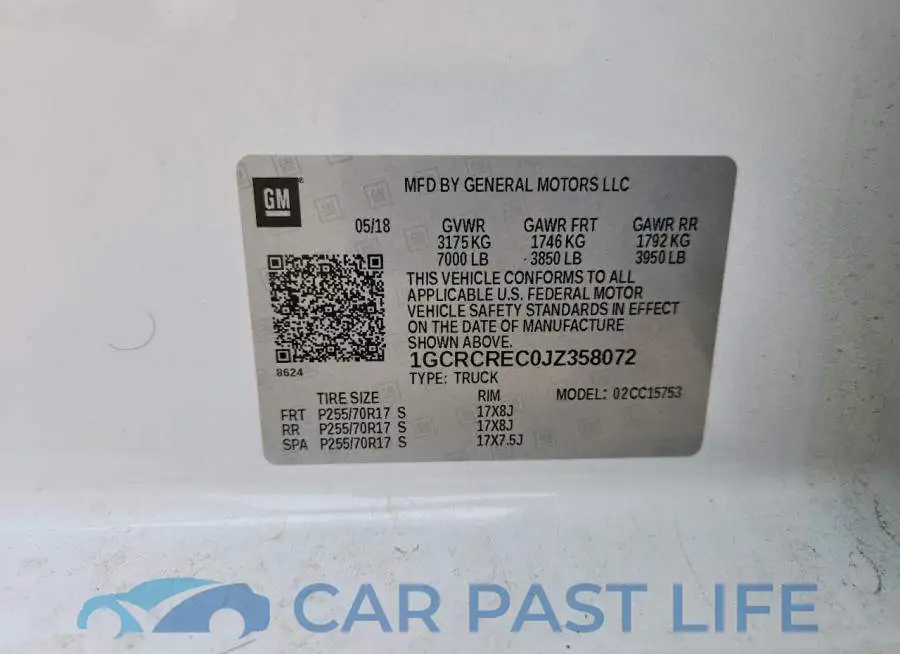 1GCRCREC0JZ358072# 12