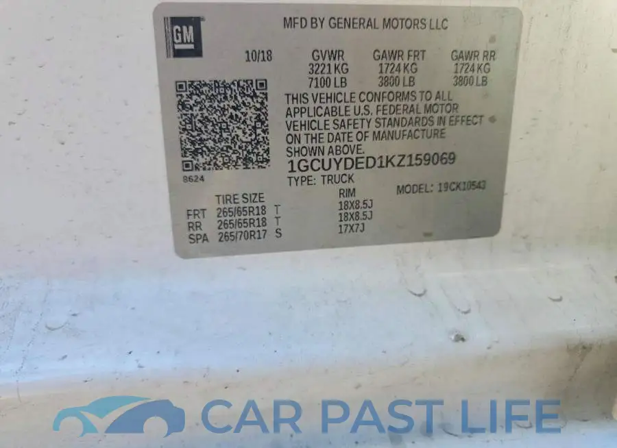 1GCUYDED1KZ159069# 12