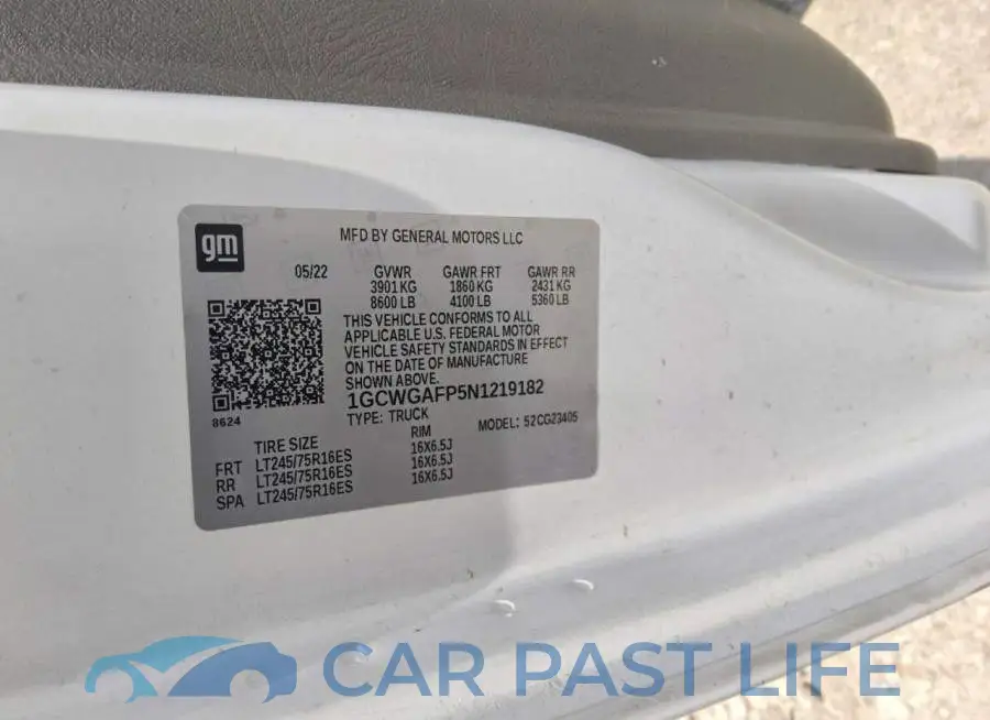 1GCWGAFP5N1219182# 13