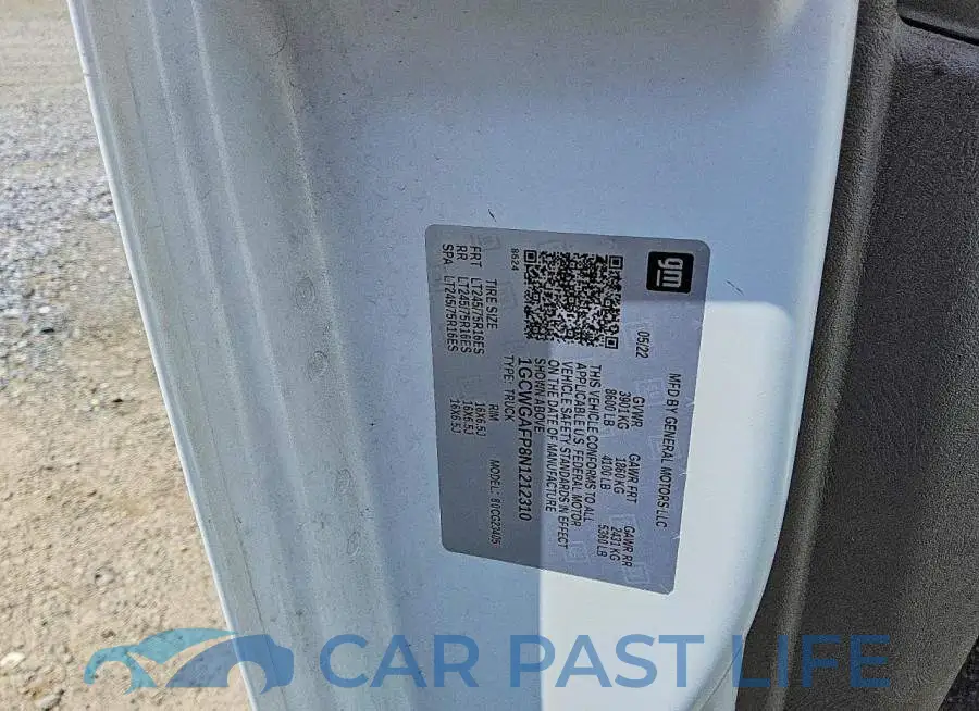 1GCWGAFP8N1212310# 12