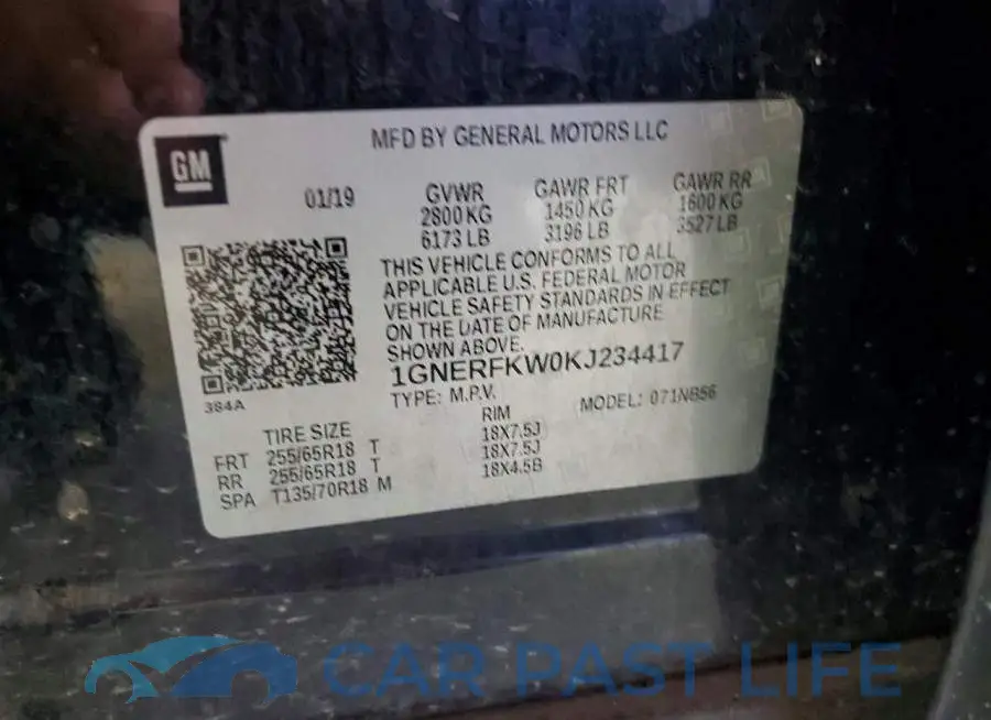 1GNERFKW0KJ234417# 13