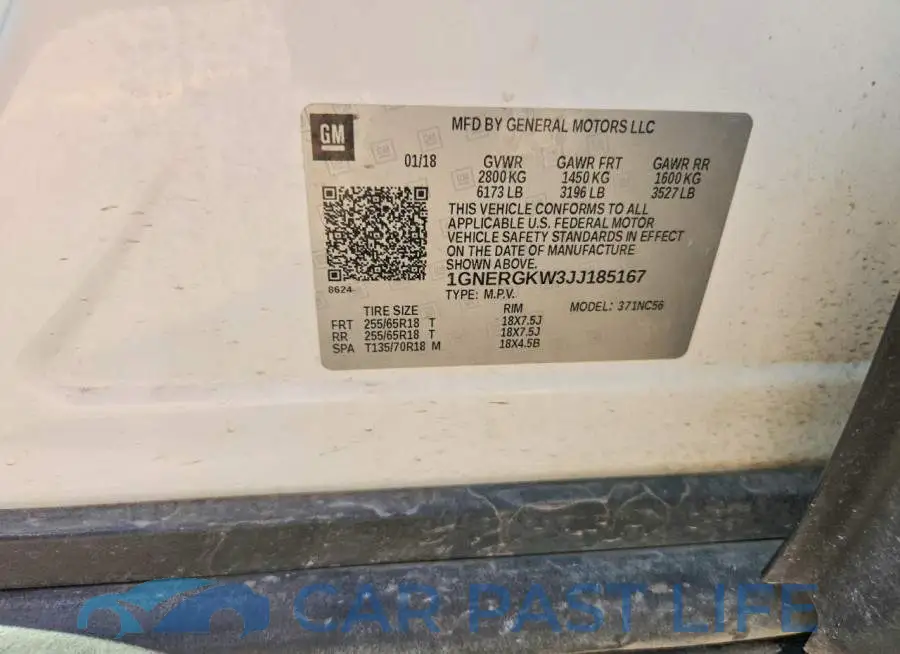 1GNERGKW3JJ185167# 12