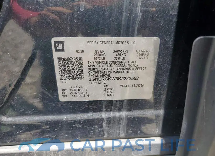 1GNERGKW6KJ222553# 14
