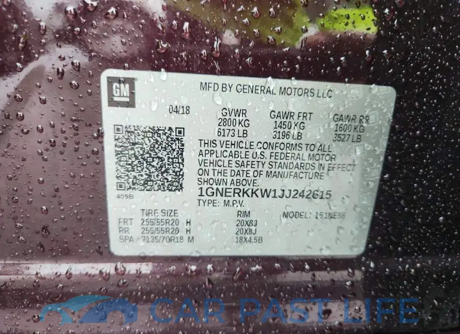 1GNERKKW1JJ242615# 13