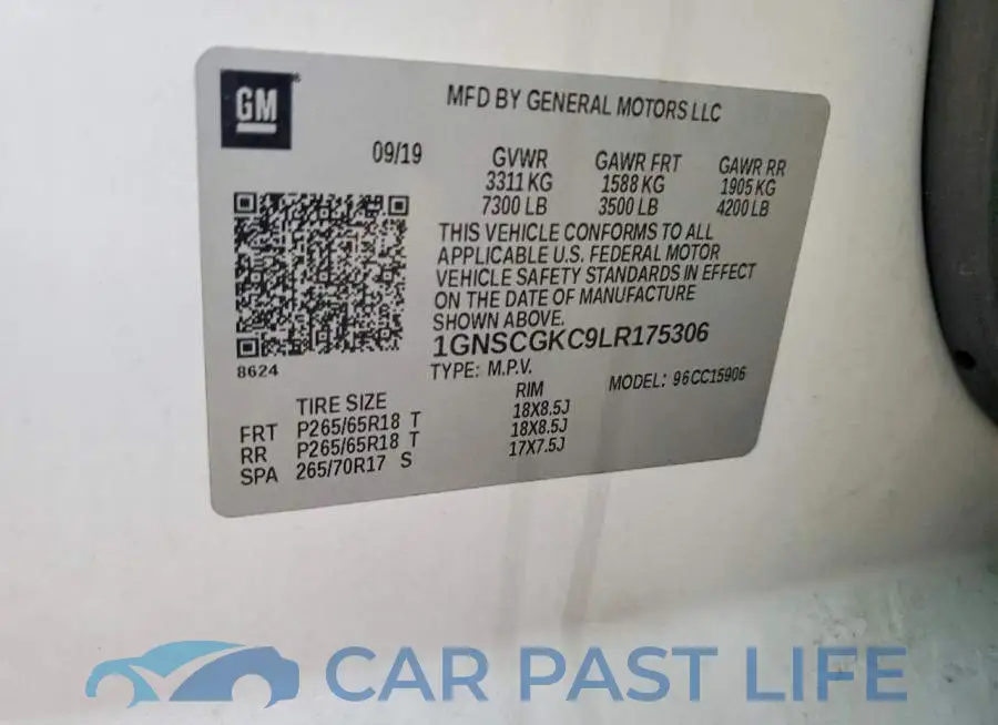 1GNSCGKC9LR175306# 13