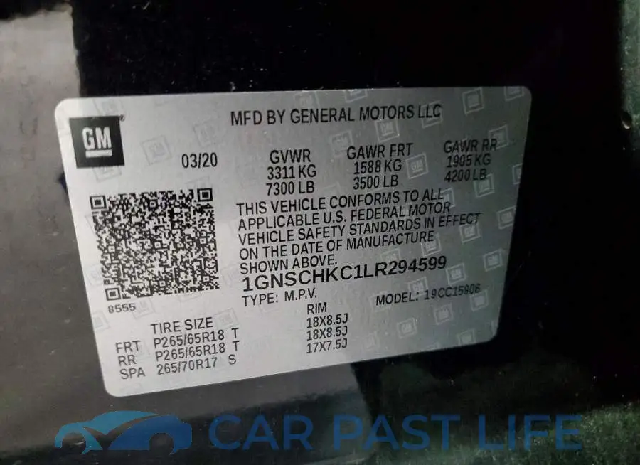 1GNSCHKC1LR294599# 13