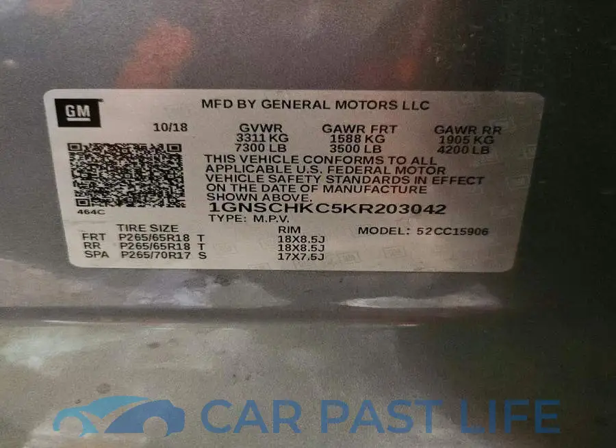 1GNSCHKC5KR203042# 13