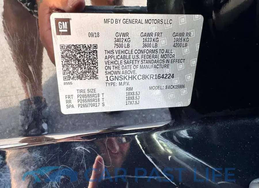 1GNSKHKC8KR164224# 13