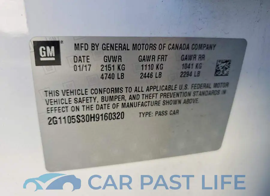 2G1105S30H9160320# 12