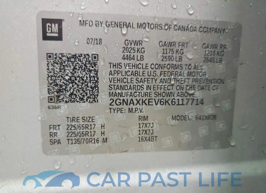 2GNAXKEV6K6117714# 13