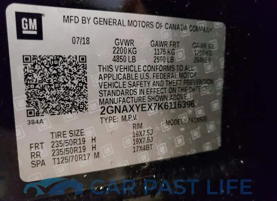 2GNAXYEX7K6116396# 14