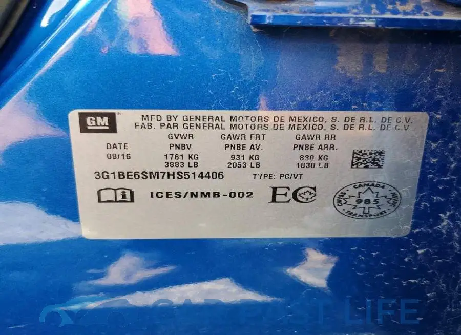 3G1BE6SM7HS514406# 12