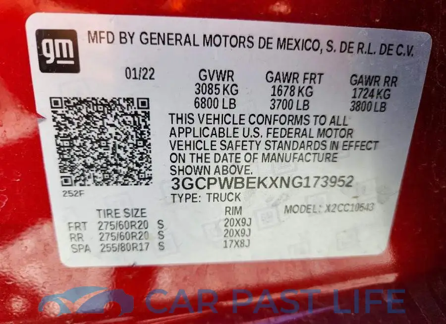 3GCPWBEKXNG173952# 12