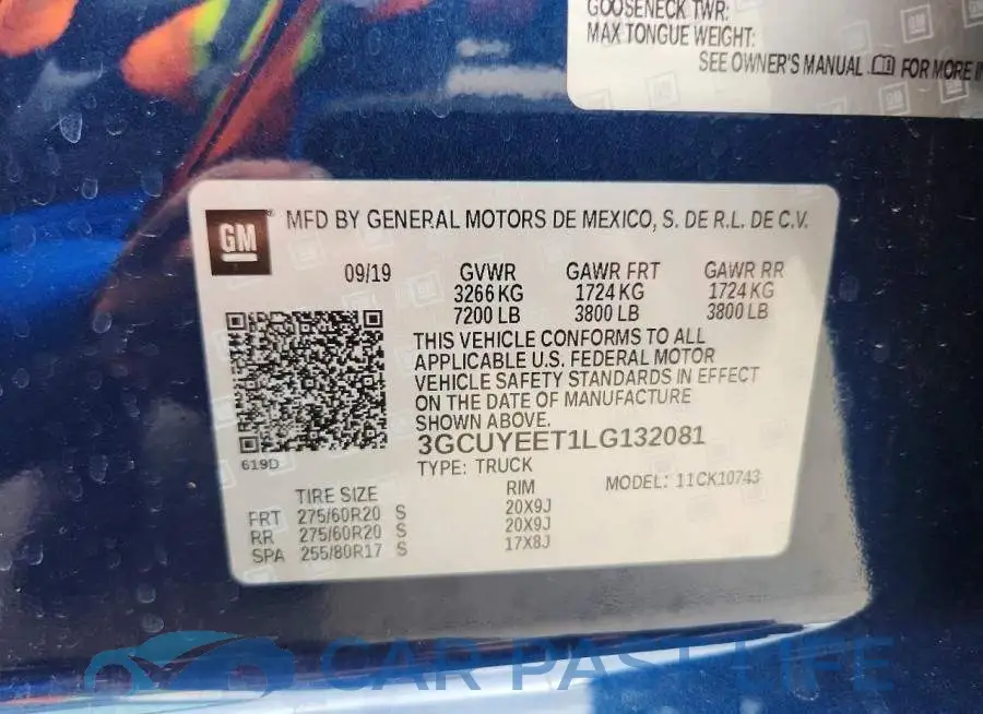 3GCUYEET1LG132081# 12