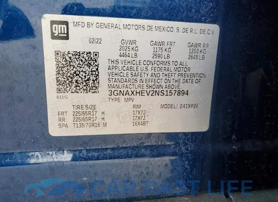 3GNAXHEV2NS157894# 13