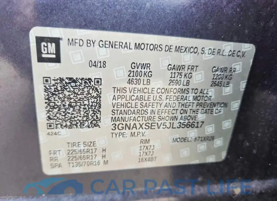 3GNAXSEV5JL356617# 12