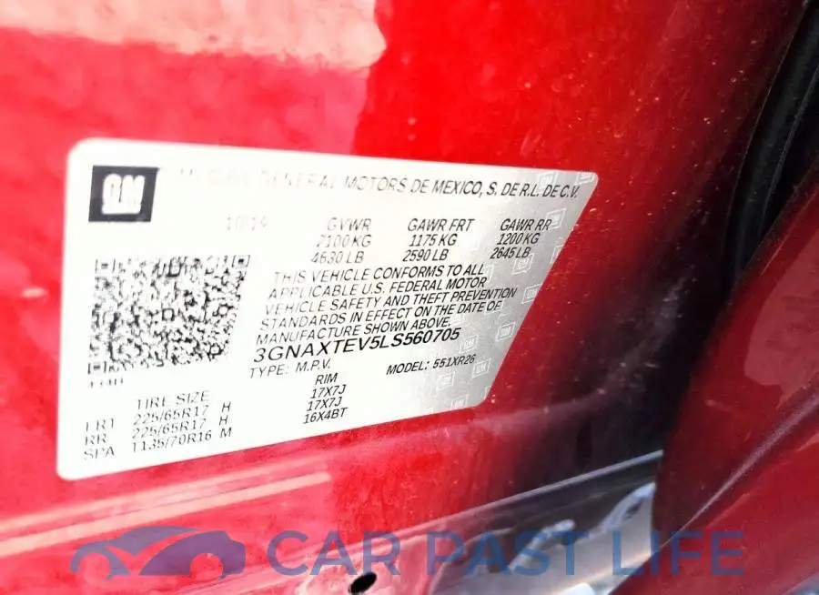3GNAXTEV5LS560705# 14