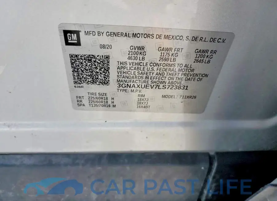 3GNAXUEV7LS723831# 13
