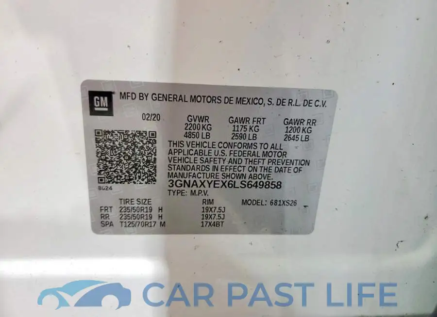 3GNAXYEX6LS649858# 13