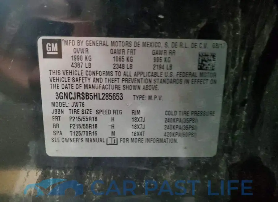 3GNCJRSB5HL285653# 13