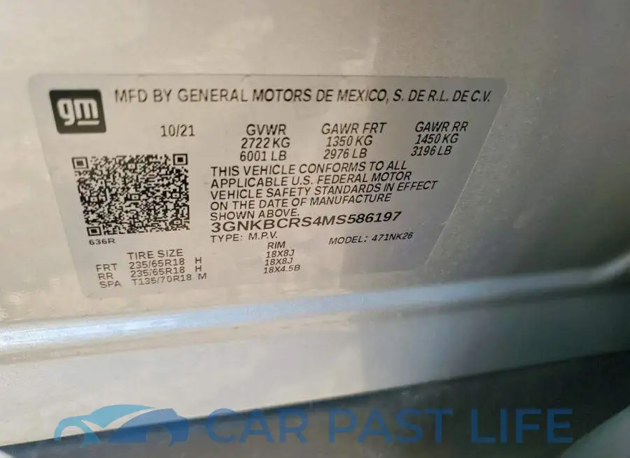 3GNKBCRS4MS586197# 13