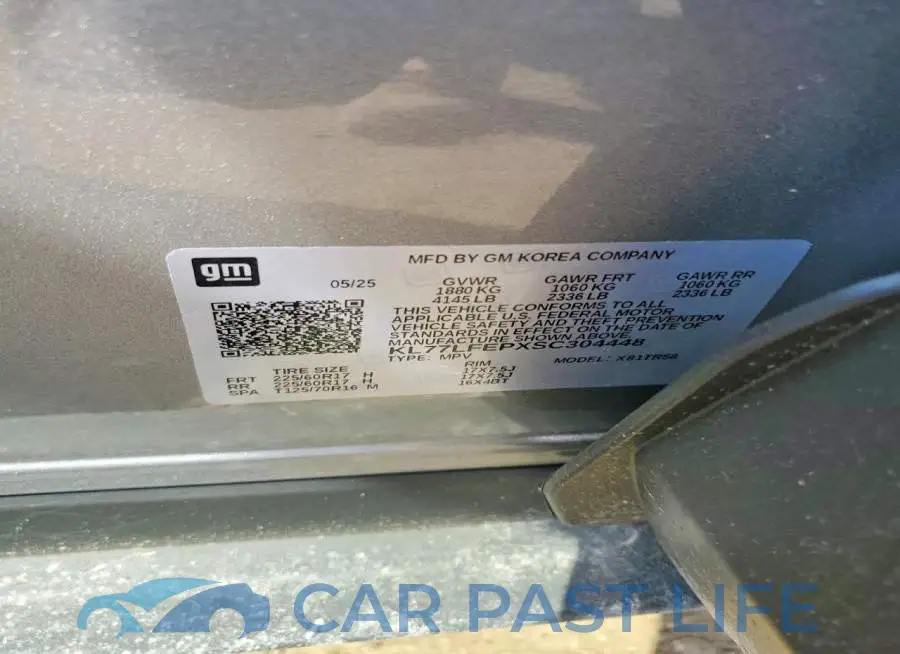 KL77LFEPXSC304448# 13