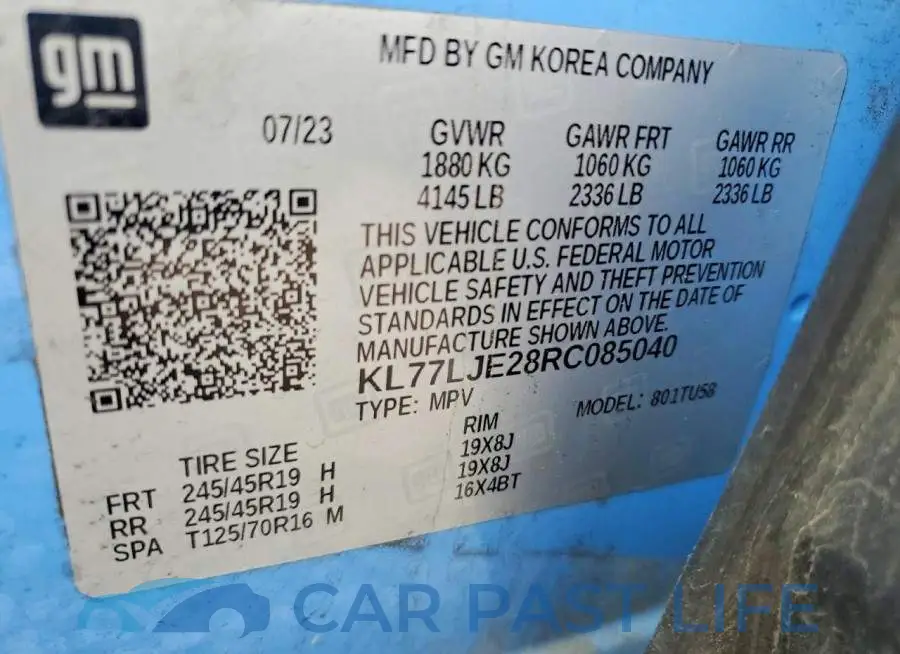 KL77LJE28RC085040# 13