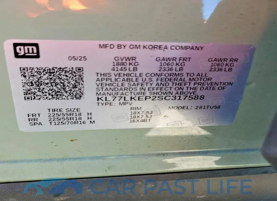 KL77LKEP2SC317588# 13