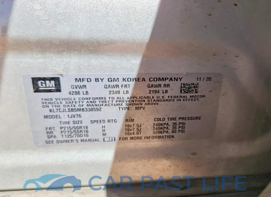 KL7CJLSB5MB338592# 14
