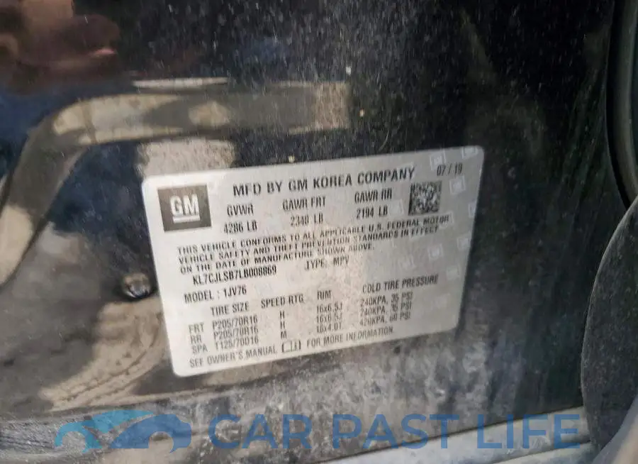 KL7CJLSB7LB008869# 13