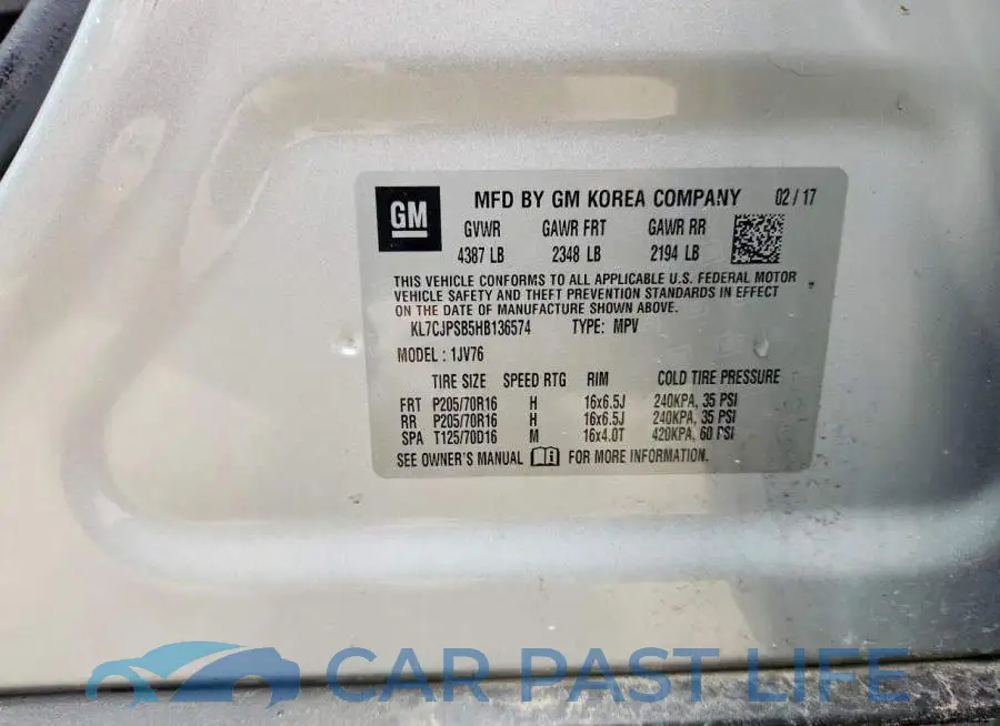 KL7CJPSB5HB136574# 13