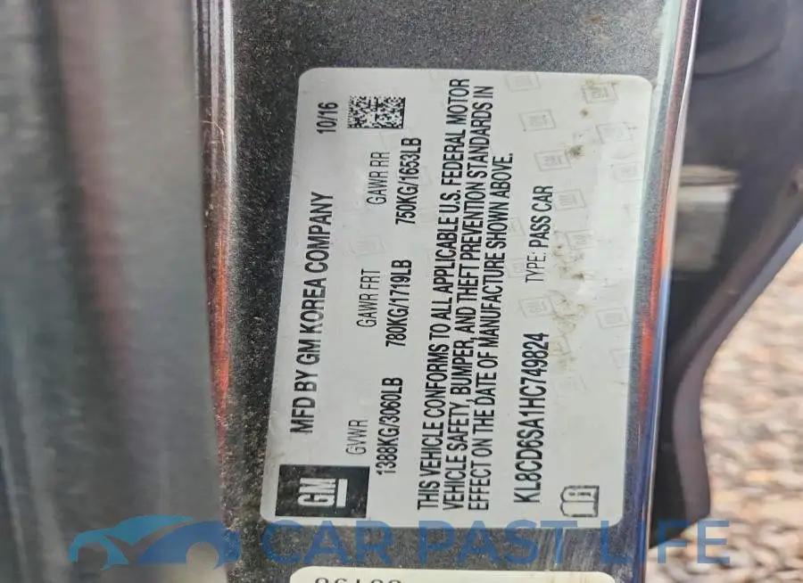 KL8CD6SA1HC749824# 12