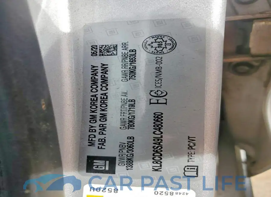 KL8CD6SA9LC480660# 12