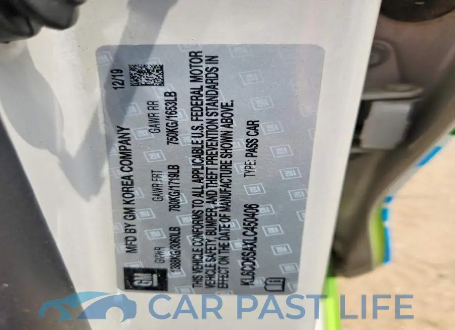 KL8CD6SAXLC450406# 12