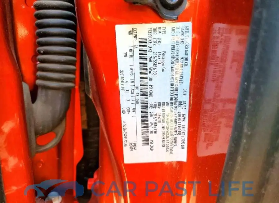 1FADP3FE2JL310934# 12