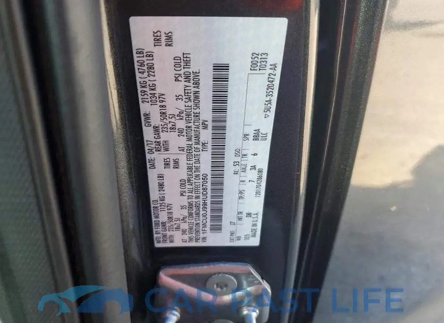 1FMCU0J99HUD87050# 13