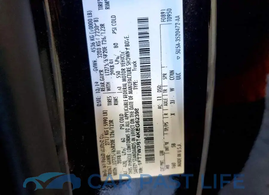 1FT7W3BT4KEG62398# 13