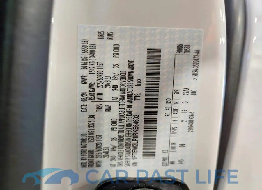 1FTEW2LP8RKE64602# 12