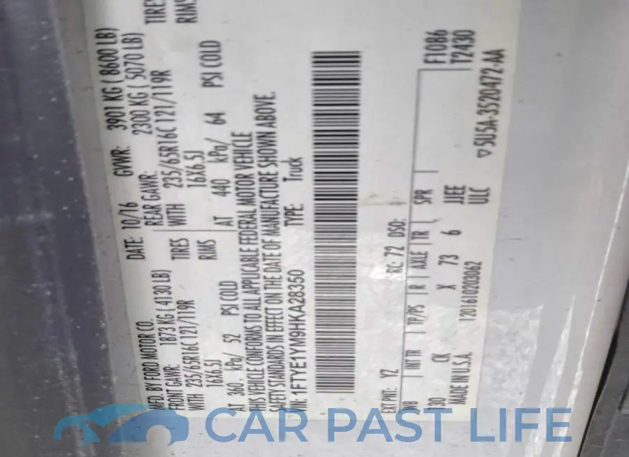1FTYE1YM9HKA28350# 14