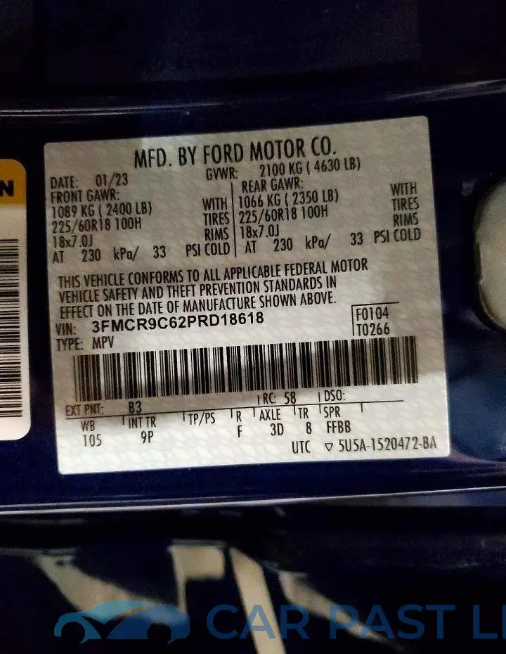 3FMCR9C62PRD18618# 13