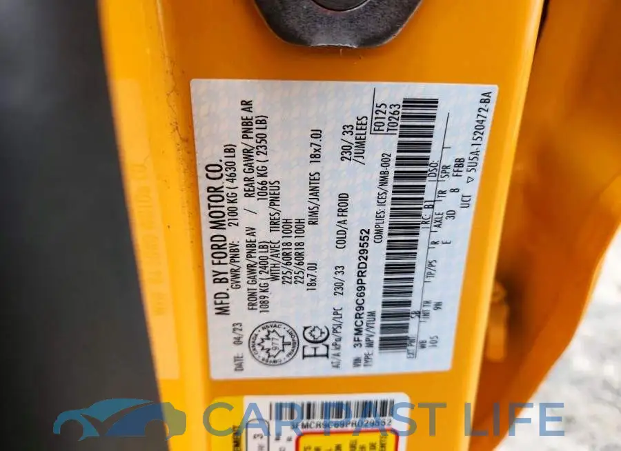 3FMCR9C69PRD29552# 12