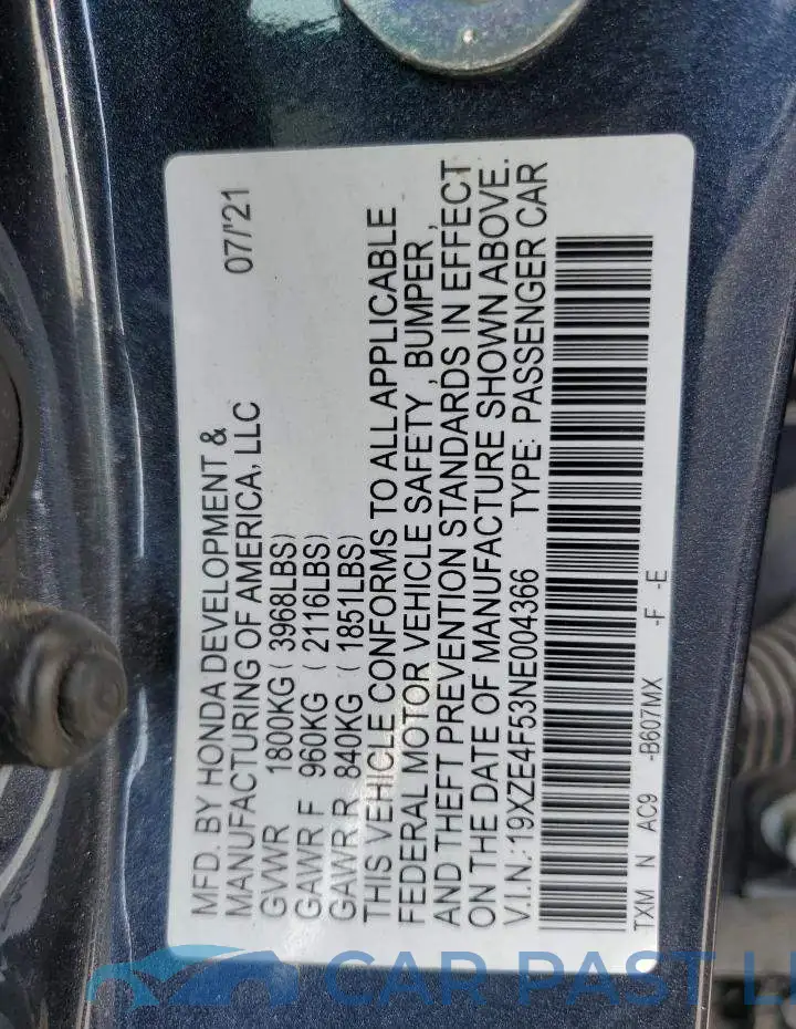 19XZE4F53NE004366# 12