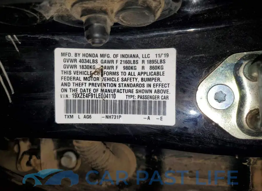 19XZE4F91LE004110# 12