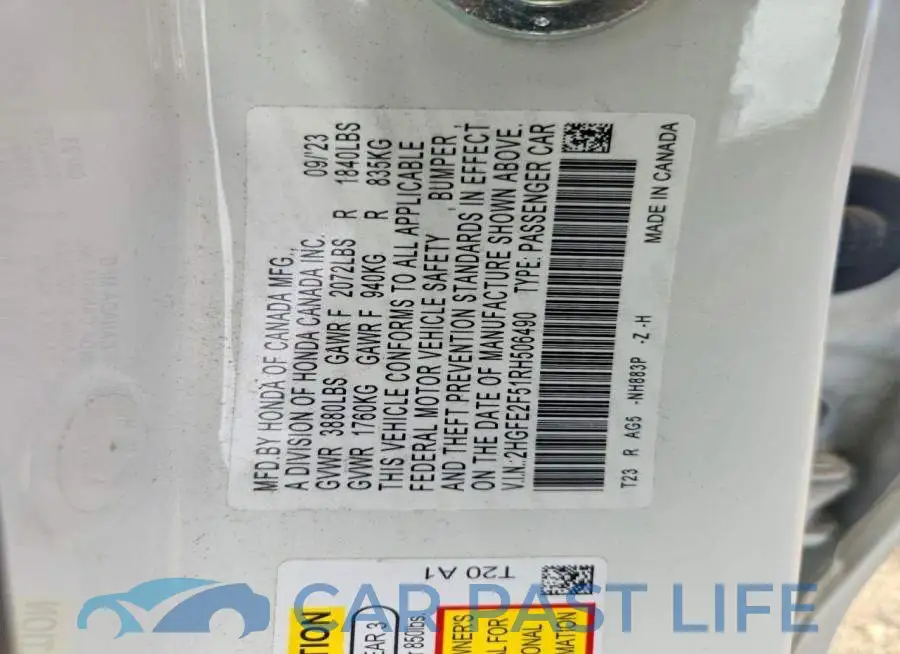 2HGFE2F51RH506490# 12