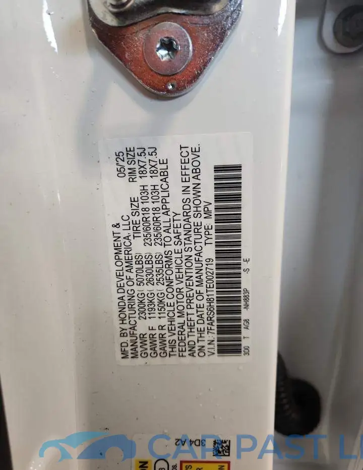 7FARS6H81TE002719# 13